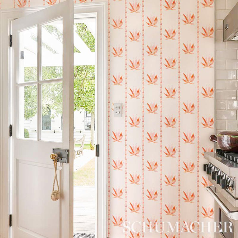 Papier peint Schumacher x Peg Norriss, Pamplemousse
