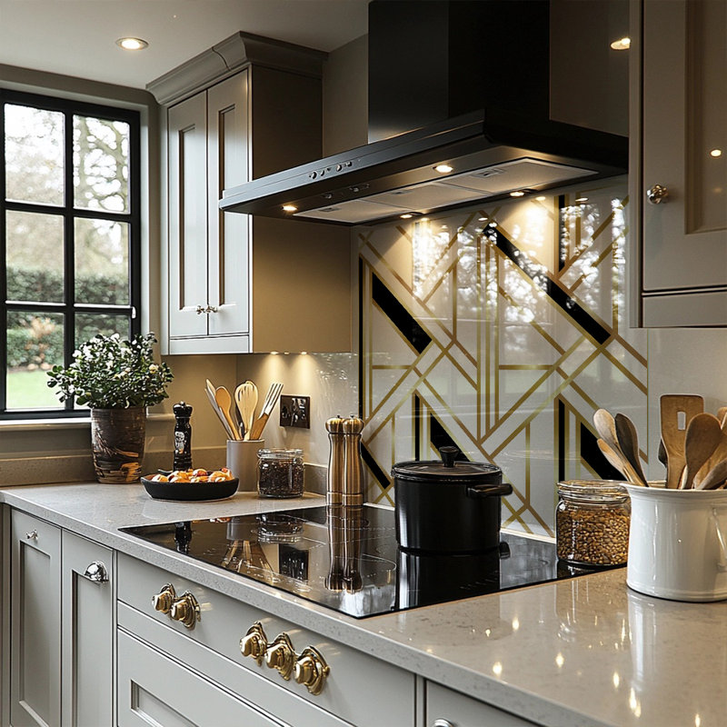 Art Deco Splash Back, 70cm L x 50cm W