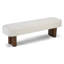 Banc en tissu avec pieds noyer Modern-1011985214