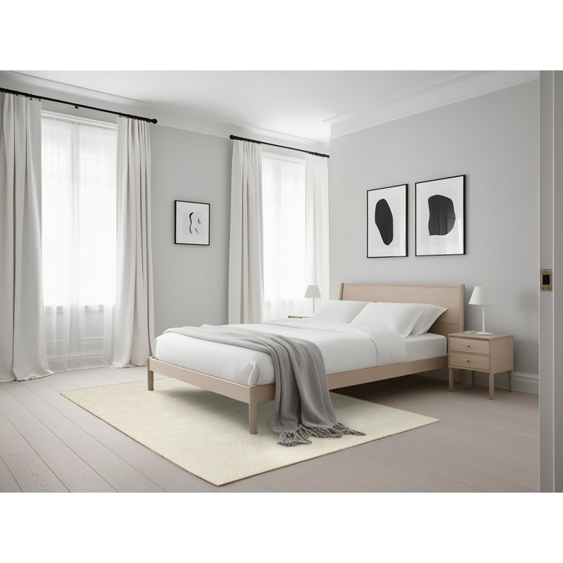 Tapis beige contemporain, Rectangle 5 pi x 7 pi