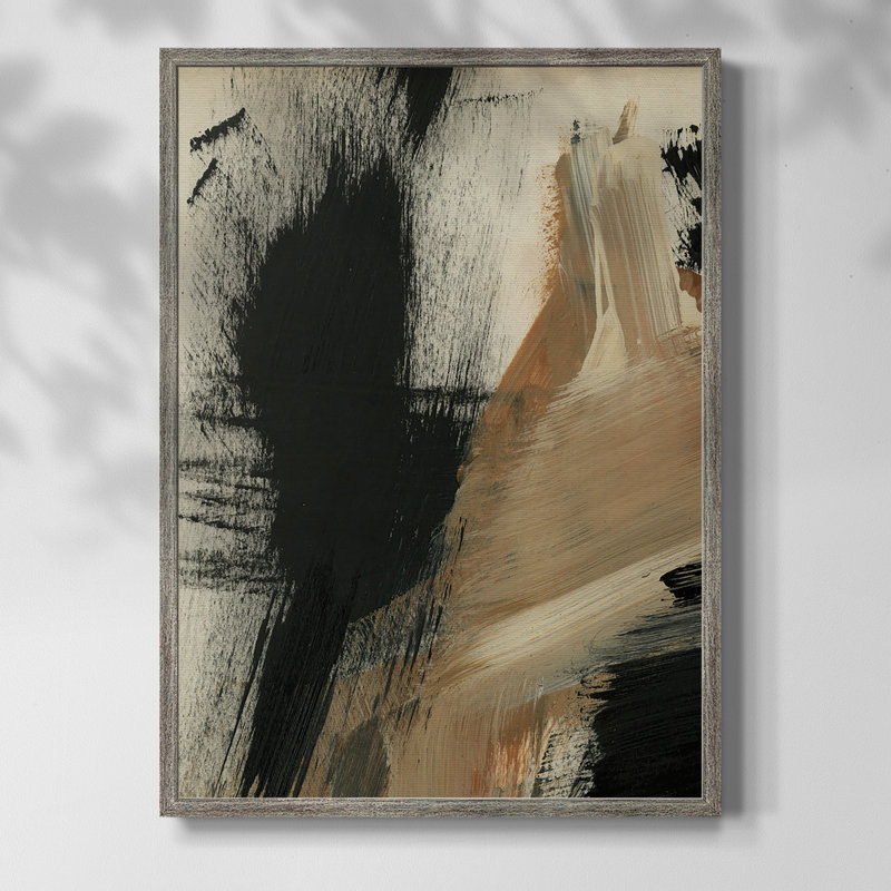 «Baked Paintstrokes I», reproduction encadrée - bois massif, H 30 po x l 24 po