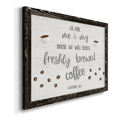 Freshly Brewed Coffee - Ensemble de 2 encadrements d'art textuel sur toile
