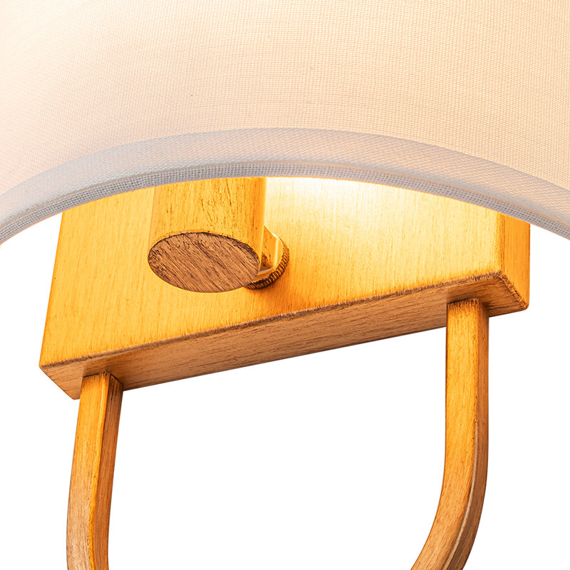 Applique murale en tissu 1 lumière de style bord de mer, Doré