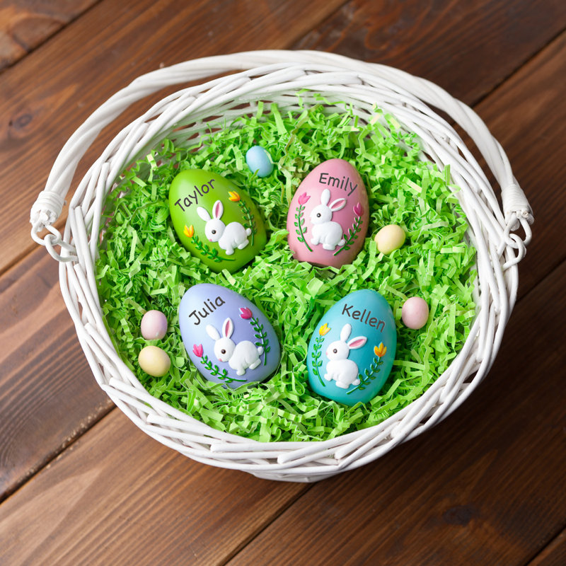 Oeuf de pâques personnalisé en résine, Bleu