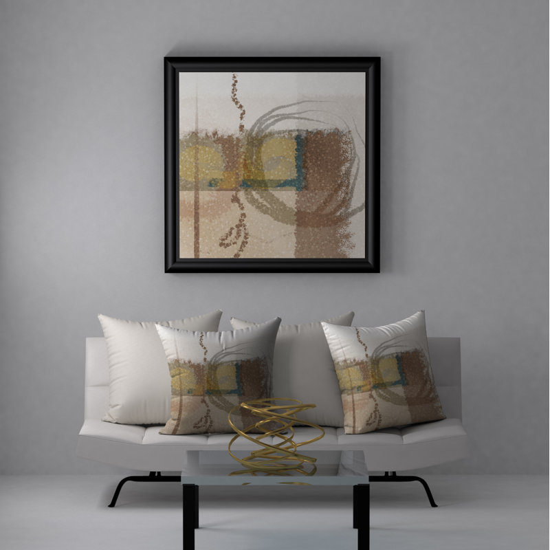 Abstract Reversible Throw Pillow, 20" x 20"
