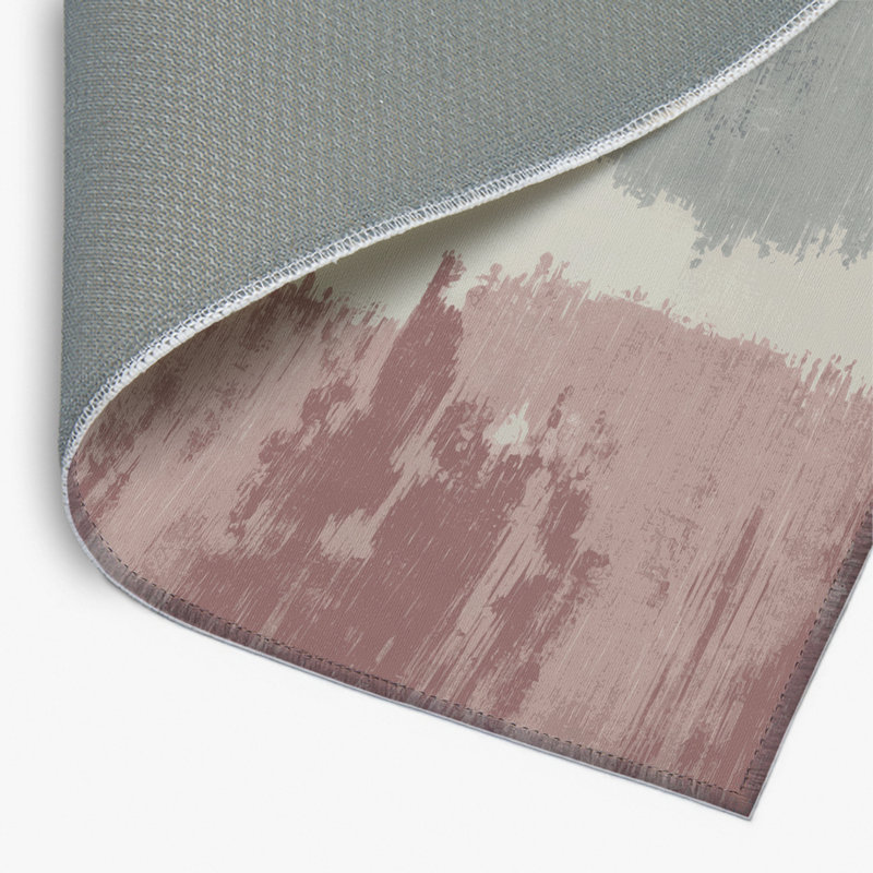 Tapis intérieur et extérieur gris Watercolor, Rectangulaire 2 pi x 3 pi
