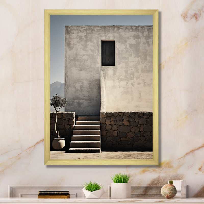 Monuments, minimalisme, photographie de paysage I, H 40 po x l 30 po x P 1,5 po, Cadre photo doré