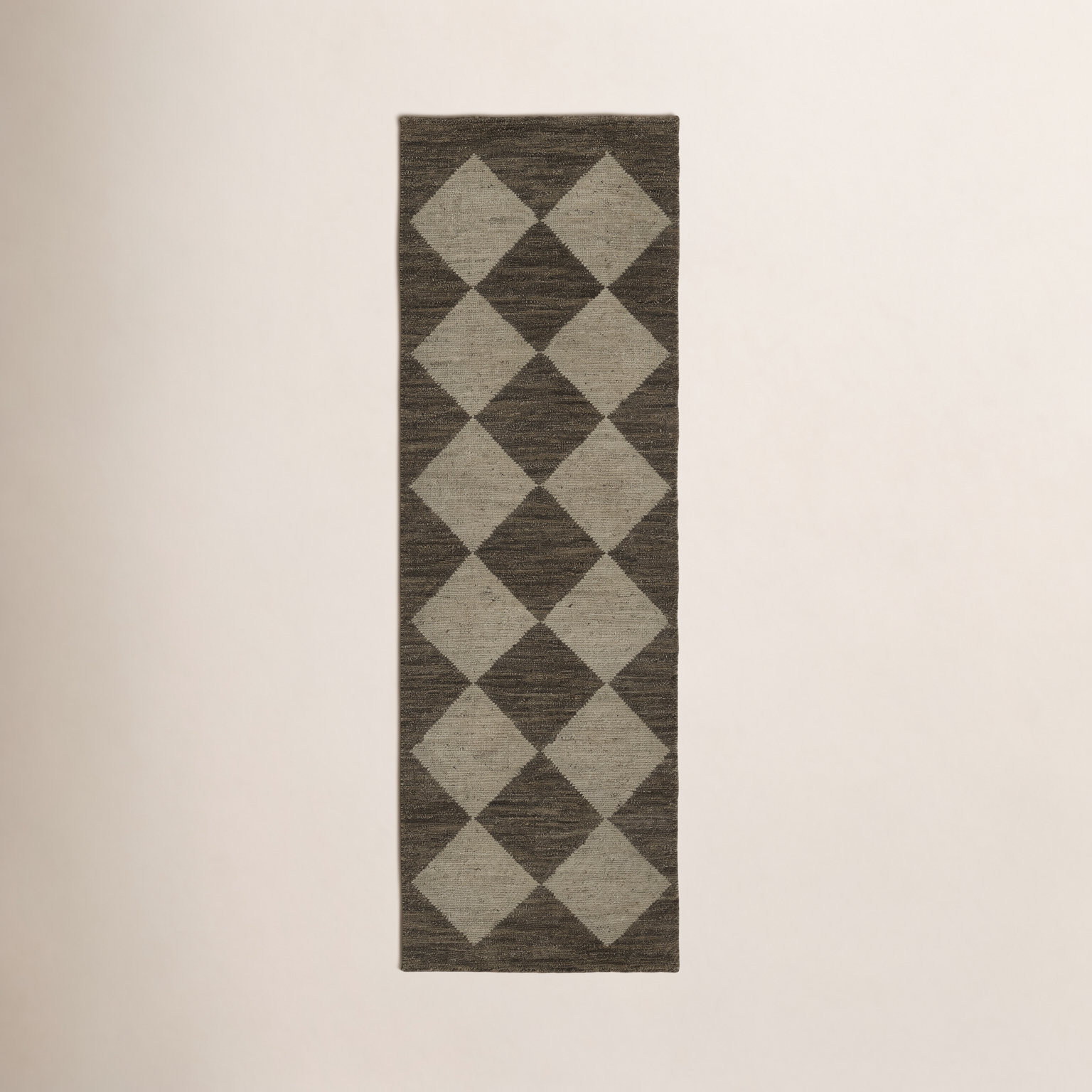 Winnie Handmade Wool Brown/Tan Rug, Runner 2'6" X 8' 