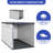 Edrosie Inc 59.1'' W 160 Gallons Water Resistant Resin Lockable Deck Box in White