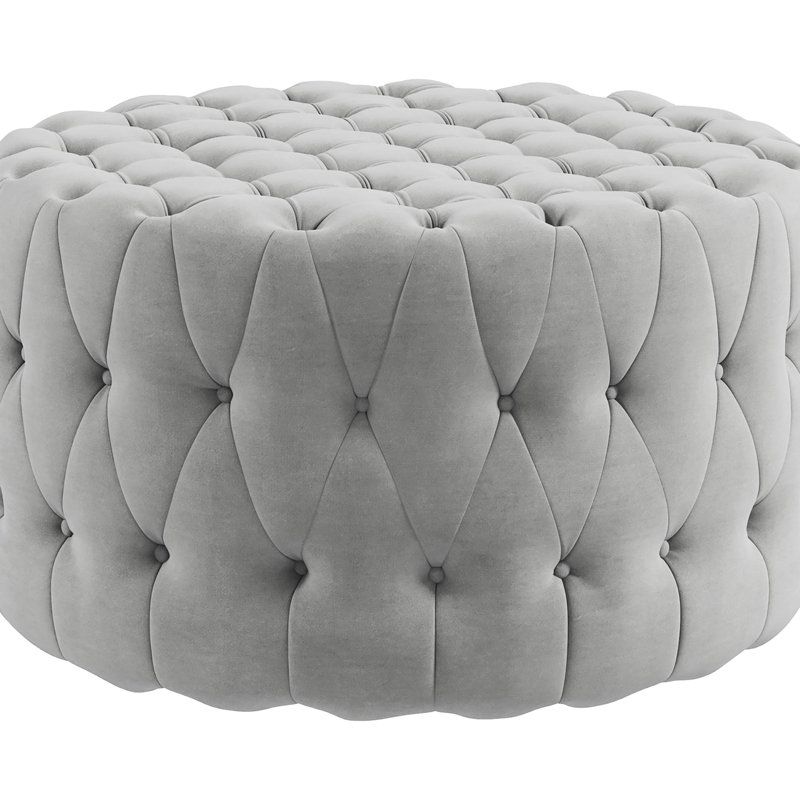 Tabouret gris avec capitonnage à boutons - Confortable et élégant polyvalent pour le salon, l'entrée, le vestiaire et peut être utilisé comme repose-pieds, table basse, banc à chaussures pour 264 lb