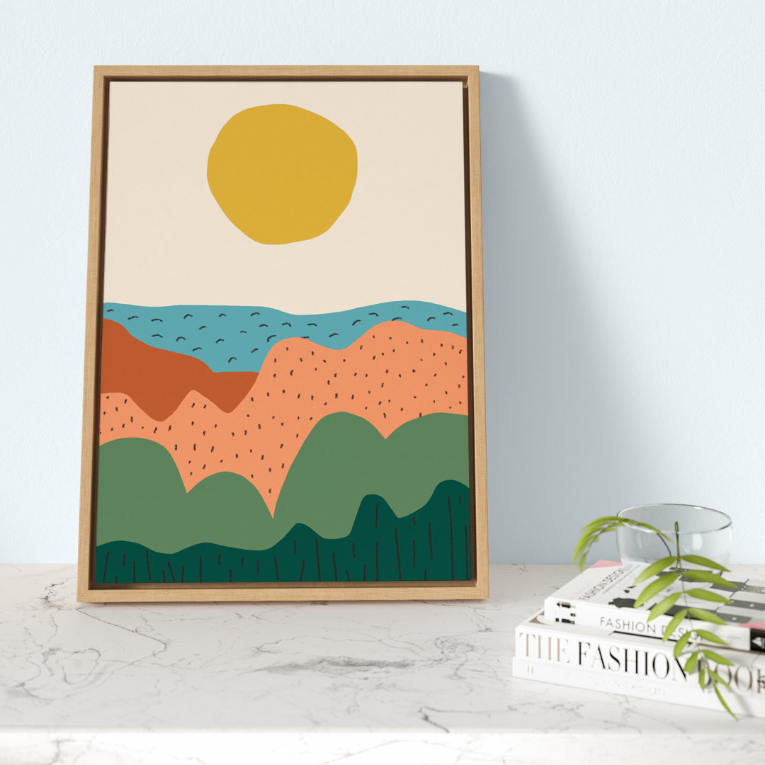 Kassan Dancing Hills by Kelly Knaga - Floater Frame Graphic Art Print on Canvas Corrigan Studio®
