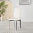 Edward Statement Pedestal Dining Table Set with 6 Luxury Faux Leather Upholstered Dining Chairs-1059651231-1059651226