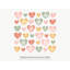 Heart Wall Decals, Set of 36 Peel and Stick Nursery Wall Stickers, Satin Finish Removable Kids Room Wall Art, 20"W x 20"H (50 x 50 cm)-477183971