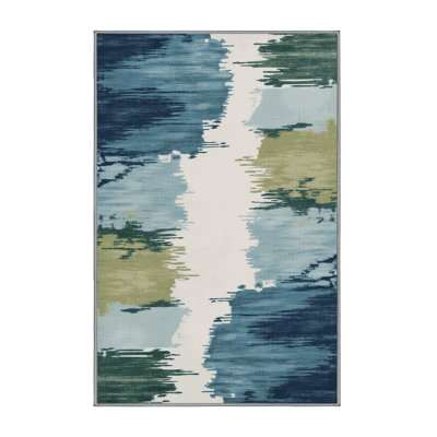 Tapis gris aquarelle lavable à la machine