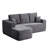 Left L Shaped Sectional Couch (Gray)-61732554