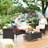 Rayna 4 - Person Patio Conversation Set with Cushions-2011400506