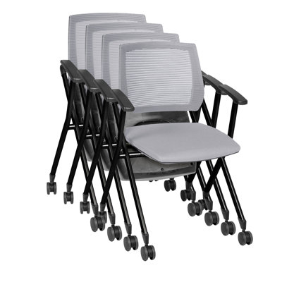 Regency Pulse Flexible High Back With Padded Fabric Seat Nesting Chair (4 Pack)