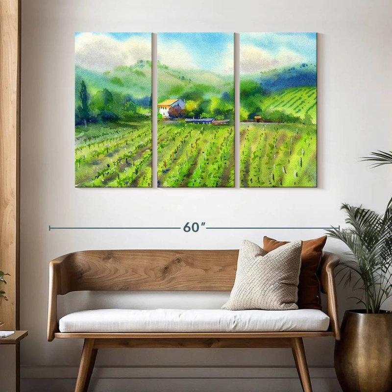 Alvord Vineyard Landscape, H 32 po x l 50 po