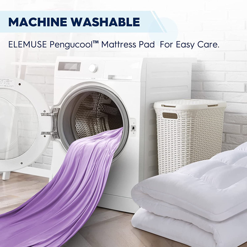 Lionville Full XL 18'' Mattress Pad, Full XL, Purple