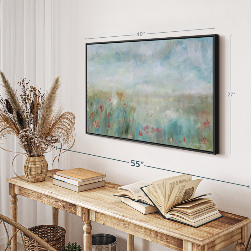 Abstrait «Wild Garden Abstract Canvas Print», H 27 po x l 40 po