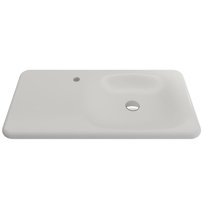 Fenice 35.6'' L Bathroom Sink, Matte White