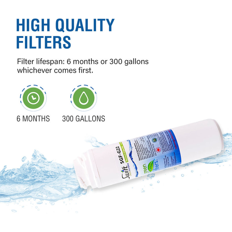 Swift Green Filters SGF-GSWF Compatible Refrigerator Water Filter for GE GSWF Kenmore 46-9914, EFF-6023A, Made in USA-3 Pack