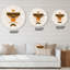 Abstrait abstrait soleil orange minimal et lune brune - horloge murale moderne-60328689