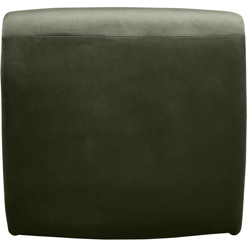 Fauteuil d'appoint en velours Koco, Velours vert