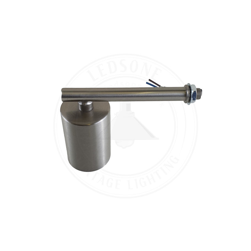 Sennott Armed Sconce, Satin Nickel
