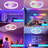 19.7 inches fan light RGB colour lights three colour temperature 6-speed adjustable wind power positive and negative rotation