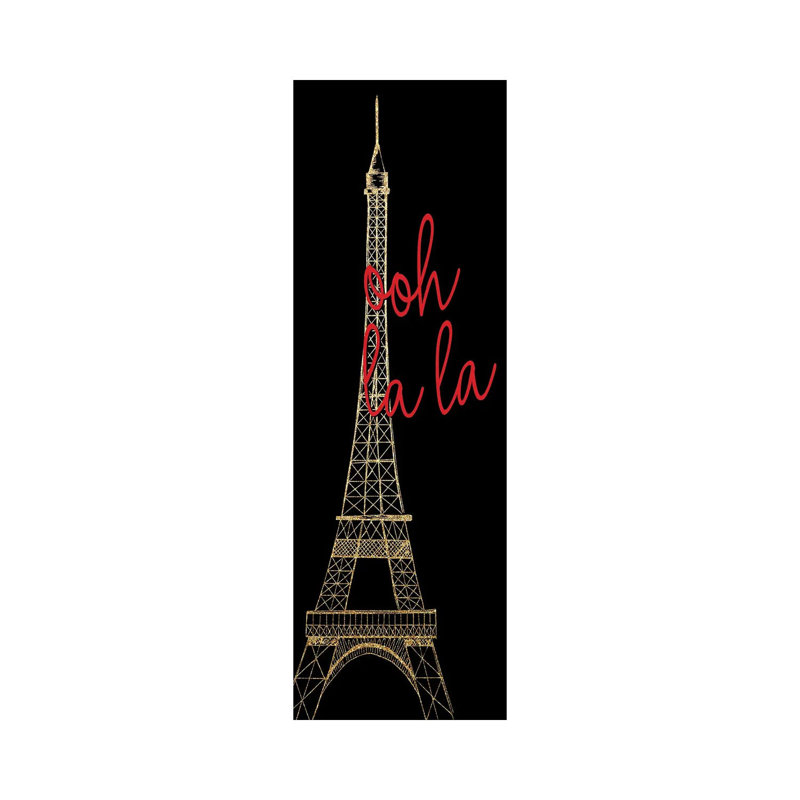 I Love Paris III V2 by Kimberly Allen - Wrapped Canvas Panoramic Print, 30.48 cm H x 91.44 cm W x 1.91 cm D