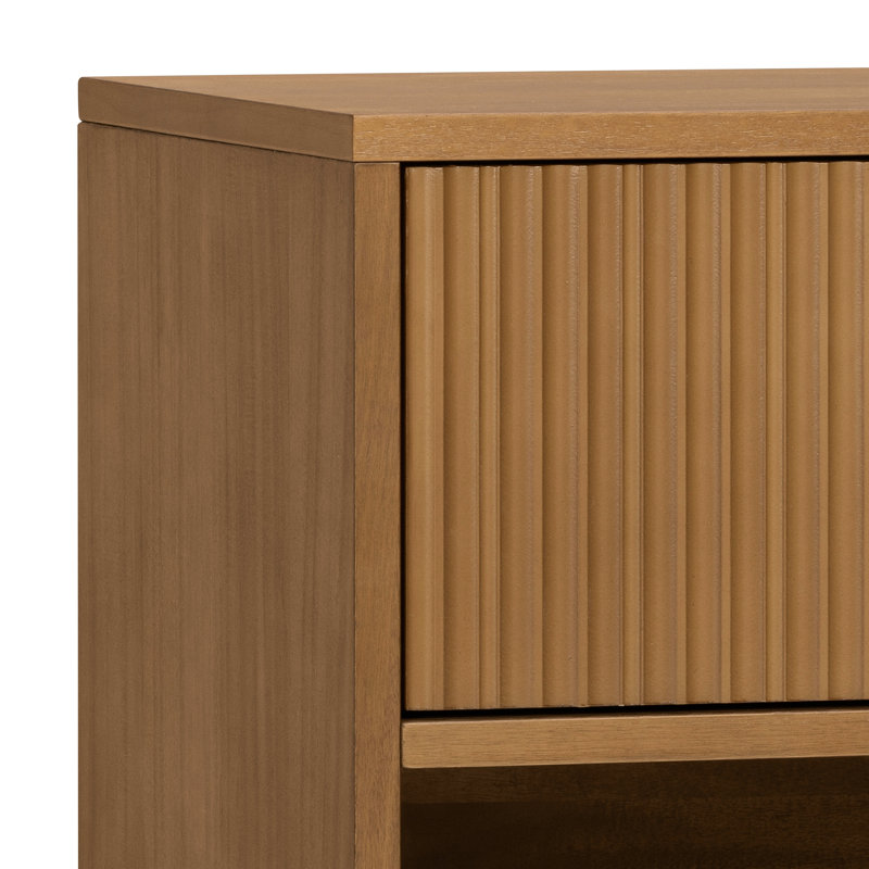 51cm W Solid Wood Bedside Table, Natural