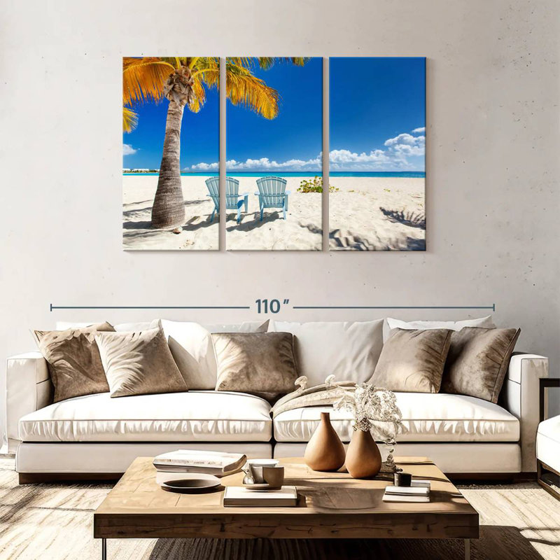 Plage tropicale Gillard Anguilla Island, H 48 po x l 74 po
