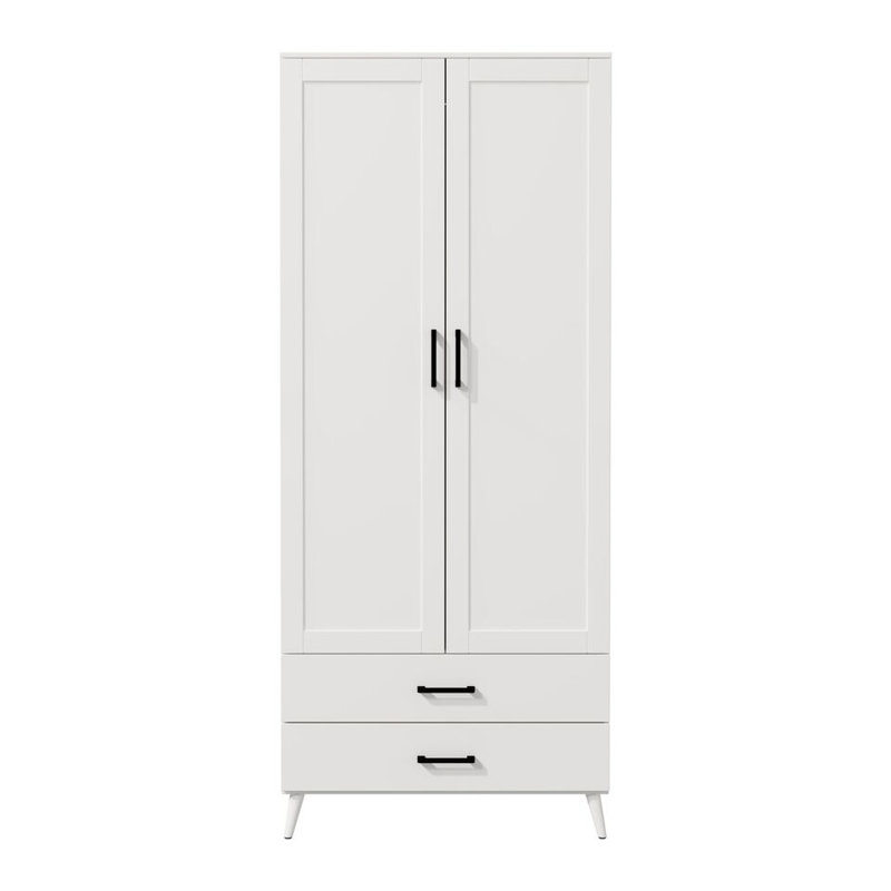 Bosse Solid Wood Wardrobe, White