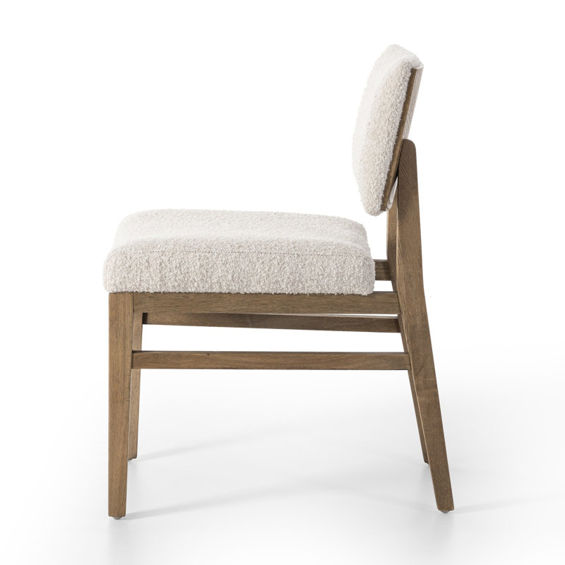 Carlo Upholstered Dining Chair, Cream/Brown, 1_Cream/Brown