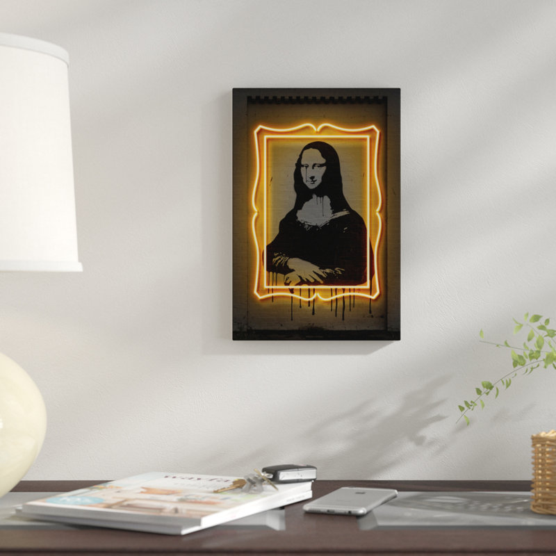 « mona lisa », reproduction d’impression sur toile, H 40 po x l 26 po x P 1,5 po, Toile tendue, Pas de tapis