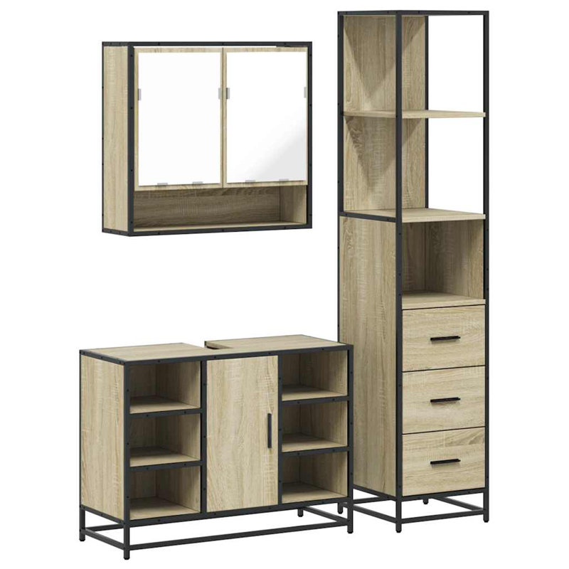 Alwina Bathroom Furniture Suite, Sonoma Oak
