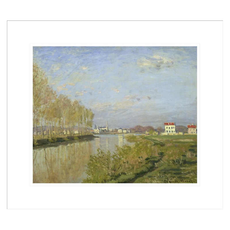 «La seine à Argenteuil» par Claude Monet, impression giclée encadrée, H 17,75 po x l 20,15 po