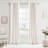 Cadnite 50" W Thermal 100% Blackout Linen Textured Curtain Panels-718107618-709144664