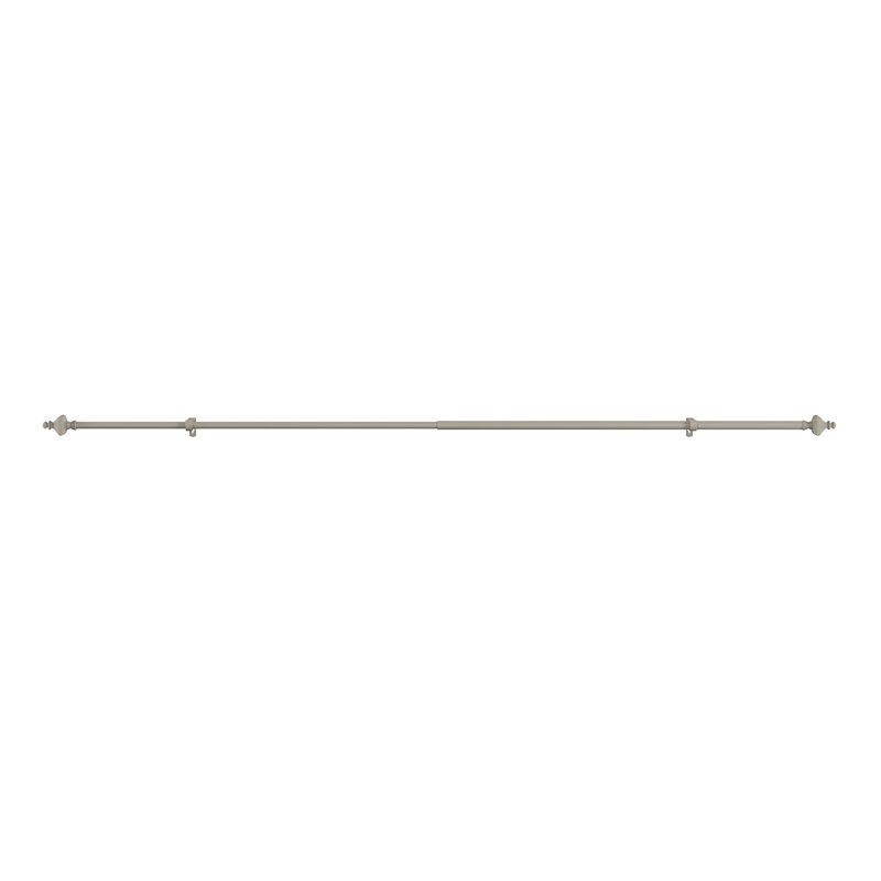 Tringle à rideaux réglable 48 à 84 po Bowmin, H 2 po x l 84 po x P 2 po, Gris