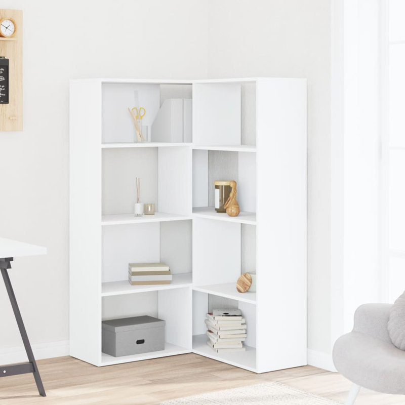 Azamat 140cm H x 85cm W Bookcase, White