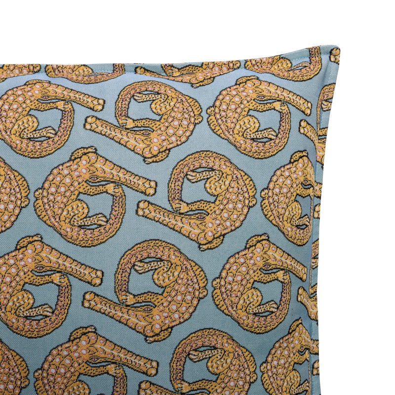 Croco - Jacquard, Persimmon, Square 24"