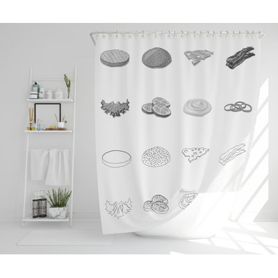 Ellamae 13 Piece Polyester Shower Curtain Set