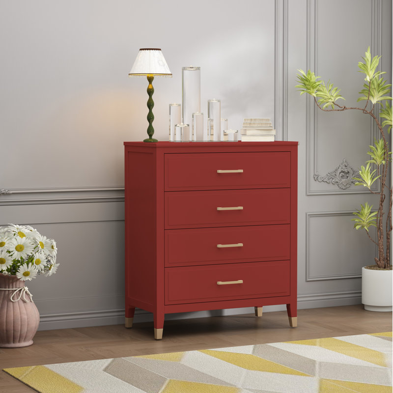 Mel Chest of Drawers, Red