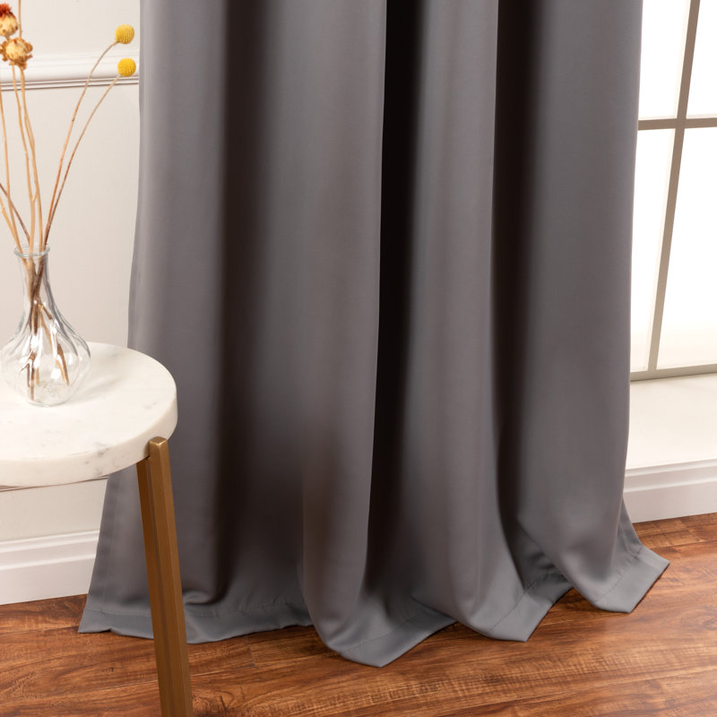 Lympsham Blackout Curtain Panel Pair, Gray, 52" W x 84" L