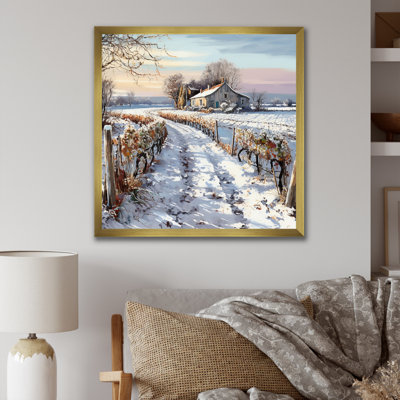 «Vineyard Winter Scenery» sur toile