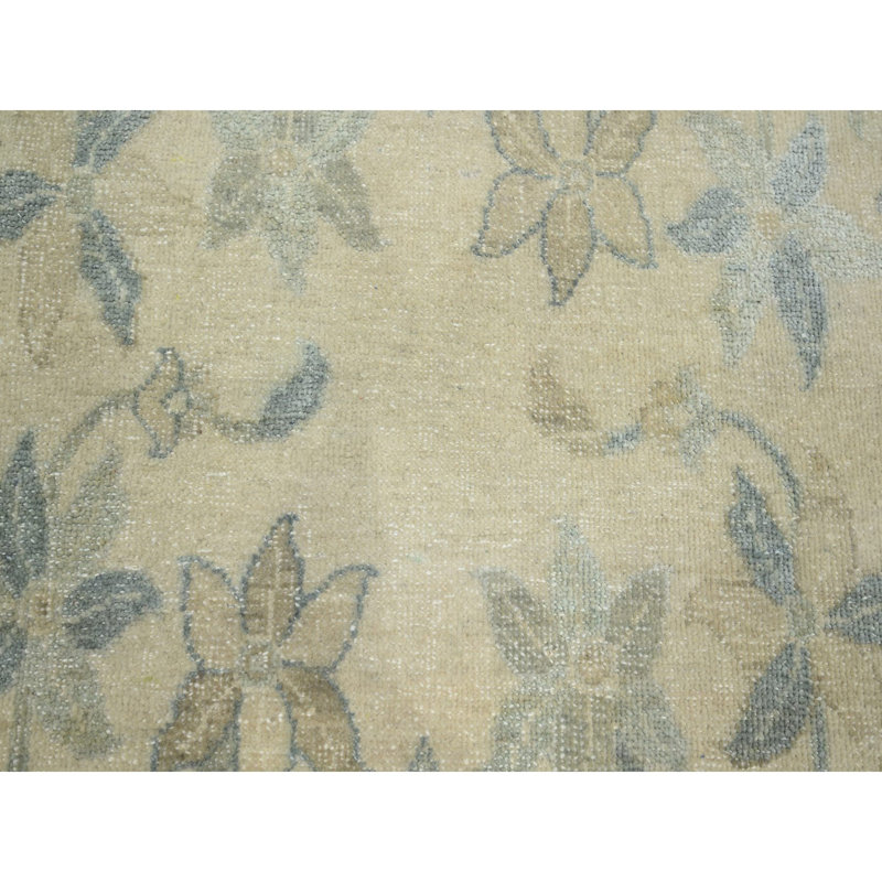 Tapis en laine et soie noué à la main 8 pi 10 po x 12 pi 1 po blanc Bijar Garus 7886F15FA84B47BAA9F95B96450C34B3