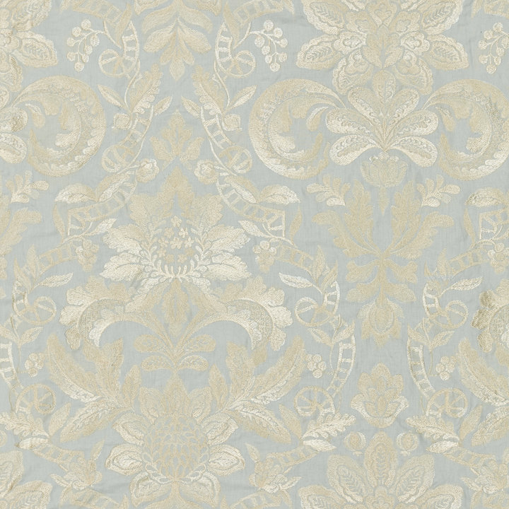Merchante Elizabeth Embroidery Fabric, Aquamarine