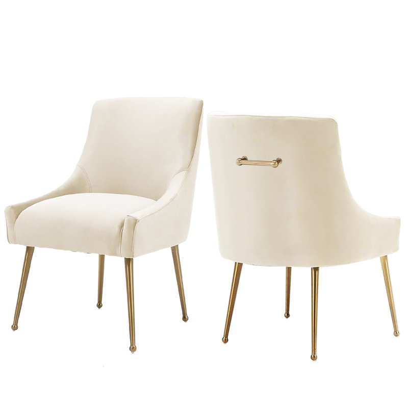 Magallanes Velvet Upholstered Side Chair, Beige
