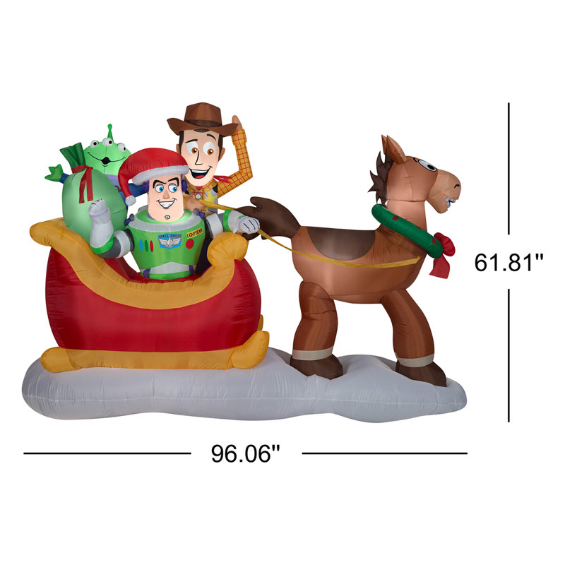 Airblown-Toy Story avec traineau-scène LG-Disney